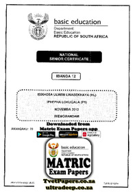 NSC 2012 IsiXhosa HL P1 Nov 2012 Memo.pdf